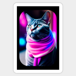 Galaxy Cat Coloful Sticker